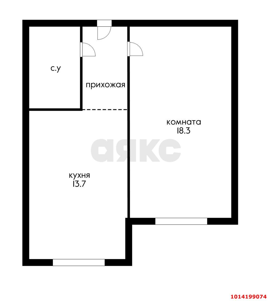 Фото №8: 1-комнатная квартира 42&nbsp;м², 1/5&nbsp;эт. - Российский, мкр. Прикубанский внутригородской округ, ул. Очаковская, 10