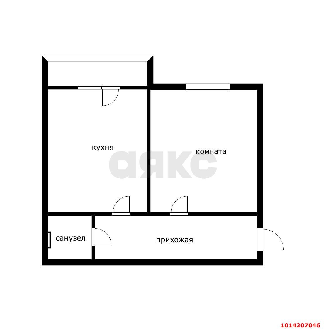 Фото №3: 1-комнатная квартира 32&nbsp;м², 1/5&nbsp;эт. - Новая Адыгея, мкр. жилой комплекс Родной Дом, ул. Бжегокайская, 31/4к2