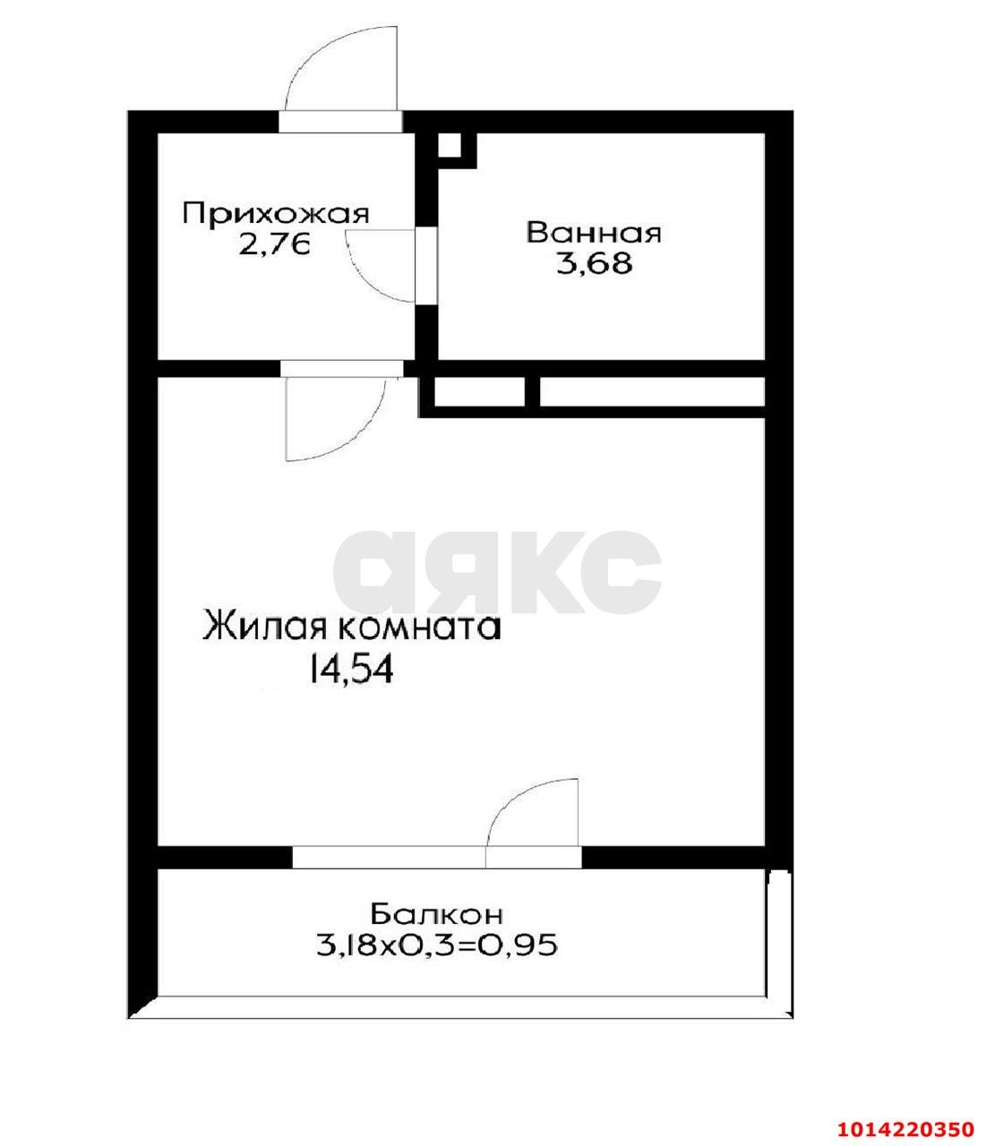 Фото №13: Студия 30&nbsp;м², 10/16&nbsp;эт. - Краснодар, мкр. Прикубанский внутригородской округ, ул. Дмитрия Есаулко, 19