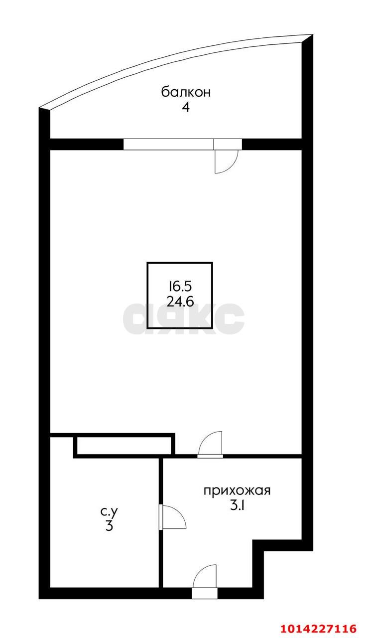 Фото №7: Студия 24&nbsp;м², 9/24&nbsp;эт. - Краснодар, Прикубанский внутригородской округ, ЖК Лучший, мкр. имени Петра Метальникова, ул. Петра Метальникова, 36