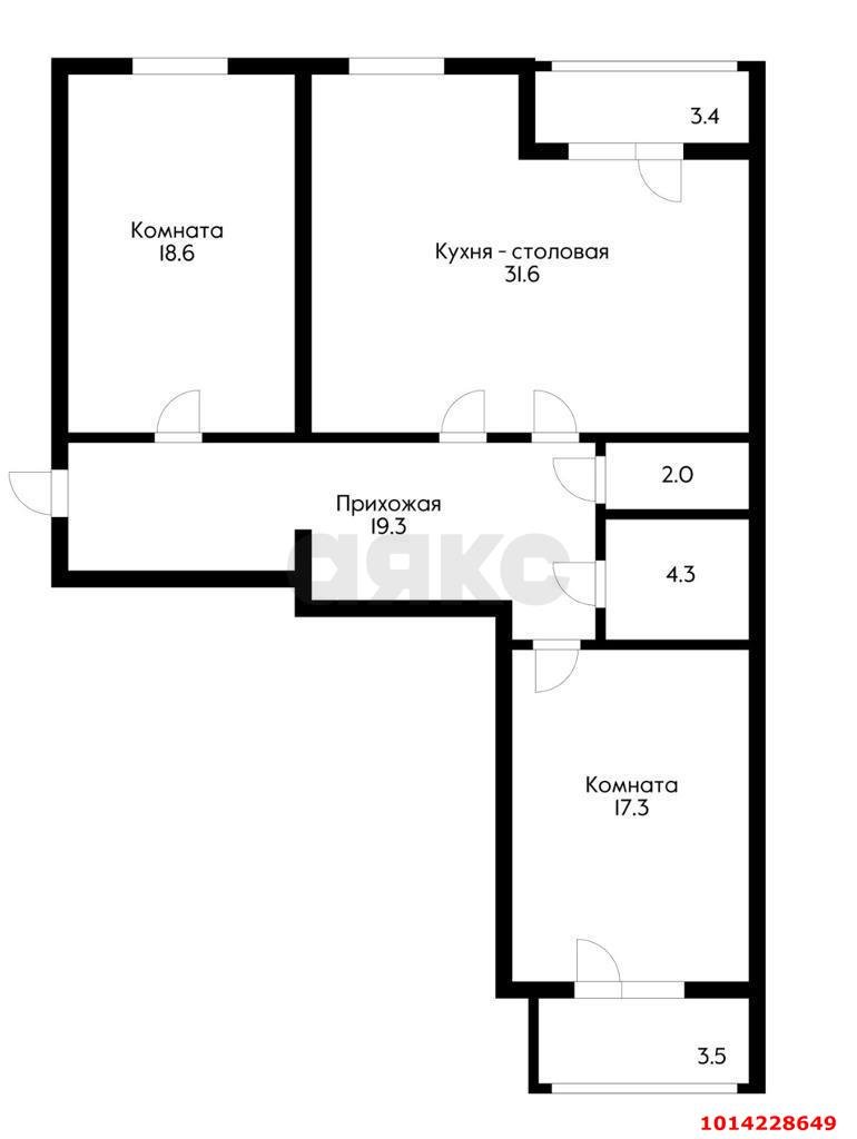 Фото №16: 3-комнатная квартира 93&nbsp;м², 2/7&nbsp;эт. - Краснодар, Прикубанский внутригородской округ, мкр. Восточно-Кругликовский, ул. Черкасская, 127