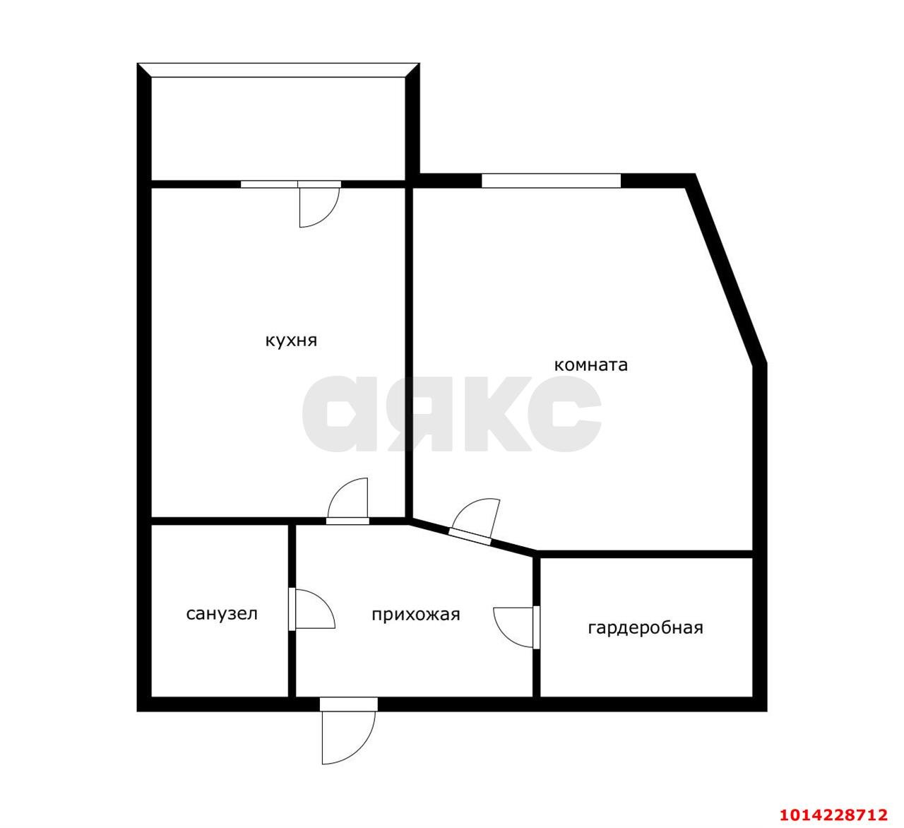 Фото №7: 1-комнатная квартира 30&nbsp;м², 4/6&nbsp;эт. - Краснодар, мкр. Прикубанский внутригородской округ, ул. имени Петра Анжу, 14
