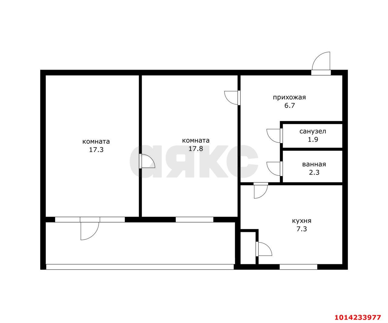 Фото №2: 2-комнатная квартира 54&nbsp;м², 3/4&nbsp;эт. - Краснодар, Центральный внутригородской округ, мкр. Центральный, ул. Орджоникидзе, 69