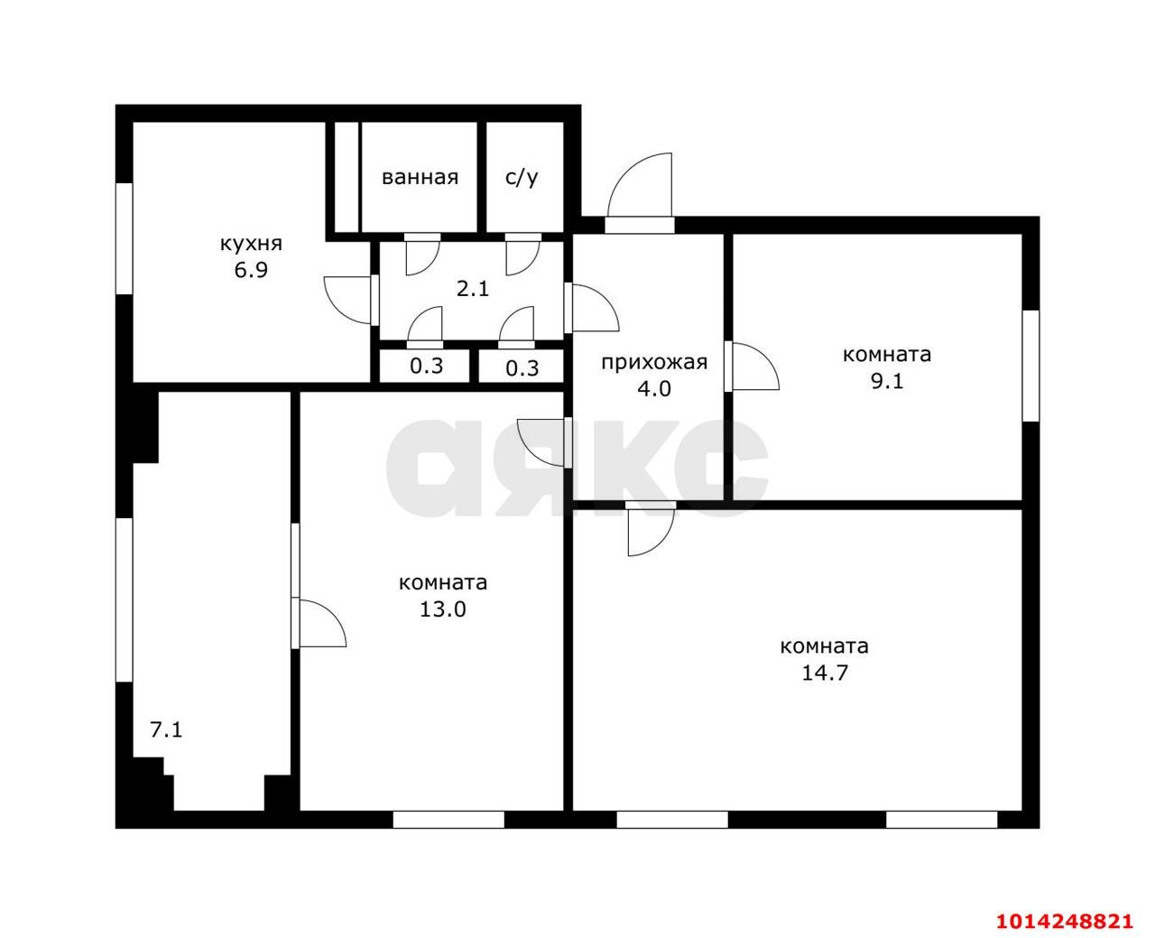 Фото №18: 3-комнатная квартира 60&nbsp;м², 1/2&nbsp;эт. - Краснодар, Карасунский внутригородской округ, мкр. Камвольно-суконный Комбинат, ул. Сормовская, 16