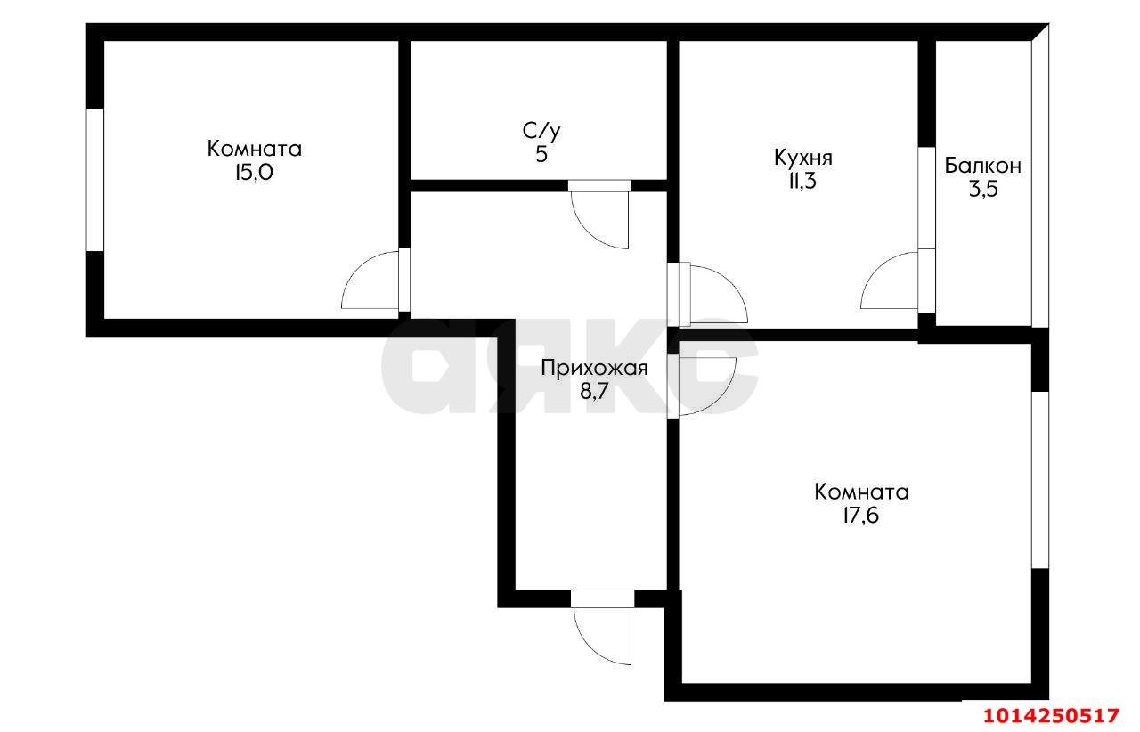 Фото №16: 2-комнатная квартира 61&nbsp;м², 7/18&nbsp;эт. - Краснодар, Прикубанский внутригородской округ, Панорама, мкр. ЖК Перспектива, ул. Героев-Разведчиков, 12