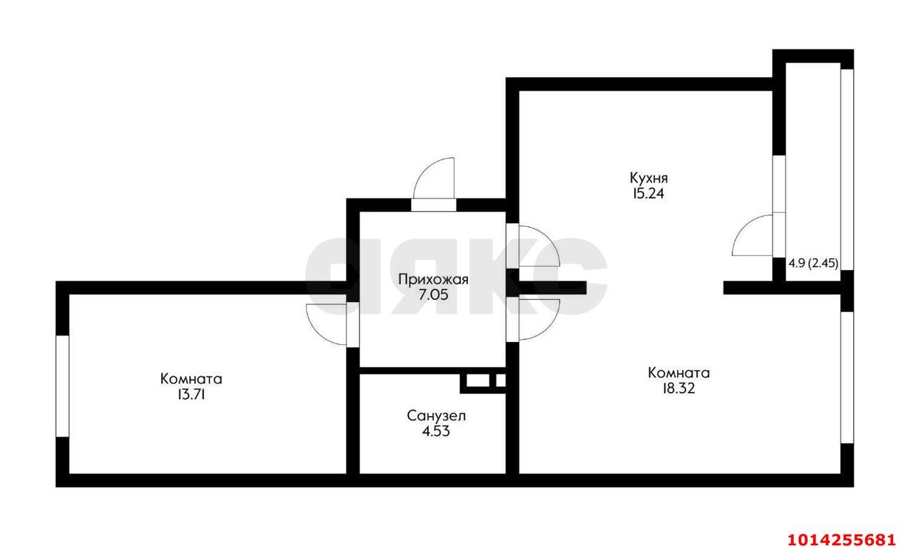 Фото №2: 2-комнатная квартира 65&nbsp;м², 4/19&nbsp;эт. - Краснодар, Прикубанский внутригородской округ, мкр. жилой комплекс Новелла, ул. Питерская, 40к3