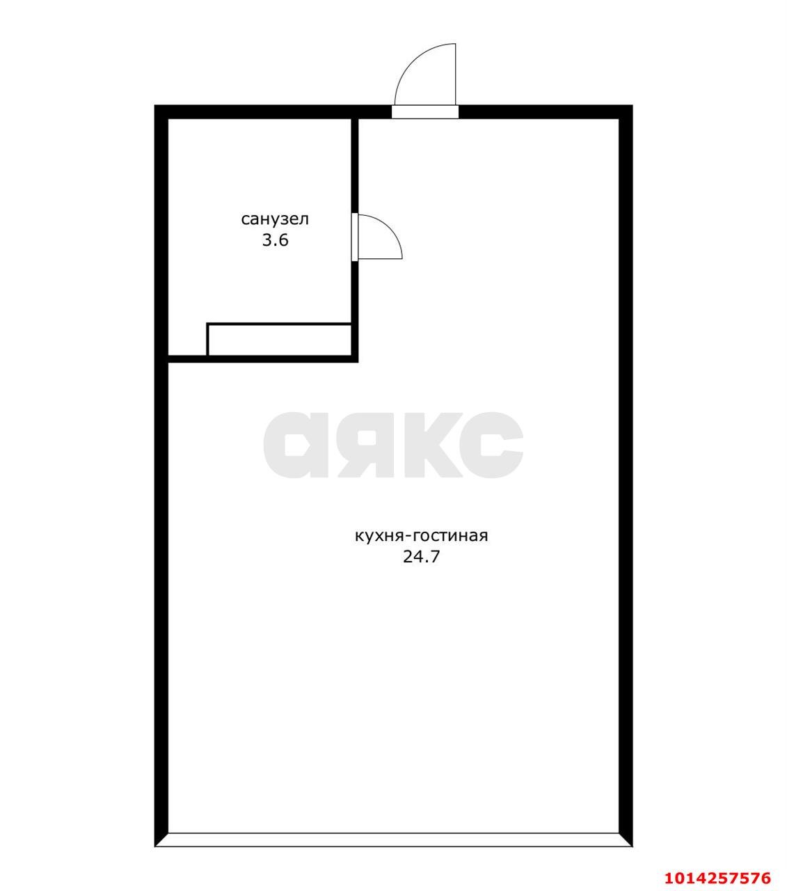 Фото №1: Студия 28&nbsp;м², 16/16&nbsp;эт. - Краснодар, Прикубанский внутригородской округ, мкр. жилой комплекс Самолёт-6, ул. Ивана Беличенко, 92к3