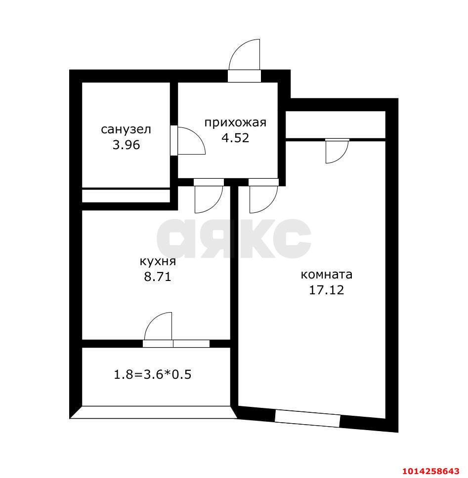 Фото №8: 1-комнатная квартира 40&nbsp;м², 13/24&nbsp;эт. - Краснодар, Прикубанский внутригородской округ, Микрохирургии глаза, мкр. жилой комплекс Сограт, ул. Красных Партизан, 4/15