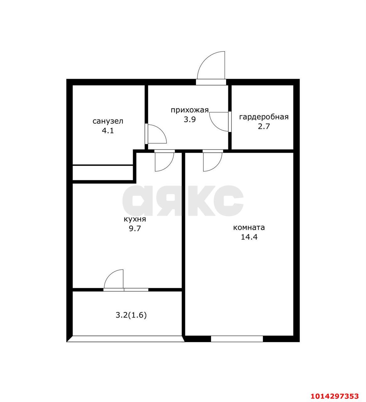 Фото №9: 1-комнатная квартира 40&nbsp;м², 6/23&nbsp;эт. - Краснодар, Центральный внутригородской округ, Табачная Фабрика, мкр. ЖК Все Свои Вип, ул. Колхозная, 5/2