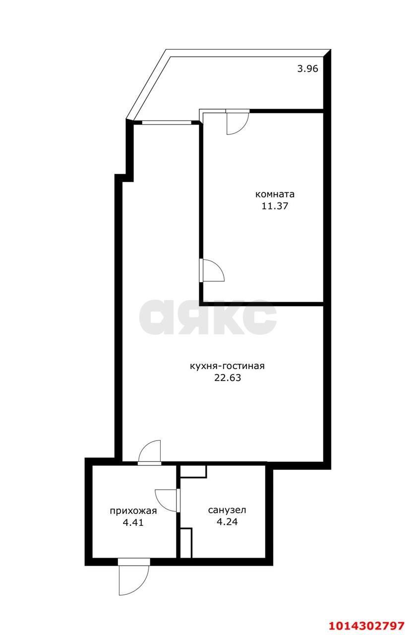 Фото №13: 1-комнатная квартира 41&nbsp;м², 14/16&nbsp;эт. - Краснодар, Прикубанский внутригородской округ, Россинского, мкр. жилой комплекс Red777, ул. Адмирала Крузенштерна, 5/2