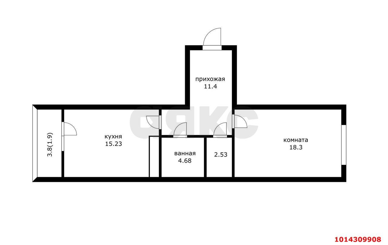 Фото №2: 1-комнатная квартира 51&nbsp;м², 11/22&nbsp;эт. - Краснодар, Западный внутригородской округ, мкр. ЖК Аврора, ул. имени Дзержинского, 95