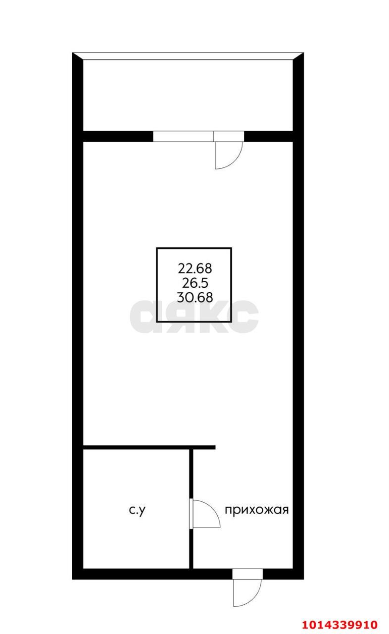Фото №8: Студия 30&nbsp;м², 3/5&nbsp;эт. - Новая Адыгея, мкр. жилой комплекс Золотая линия 2, ул. Бжегокайская, 25/6