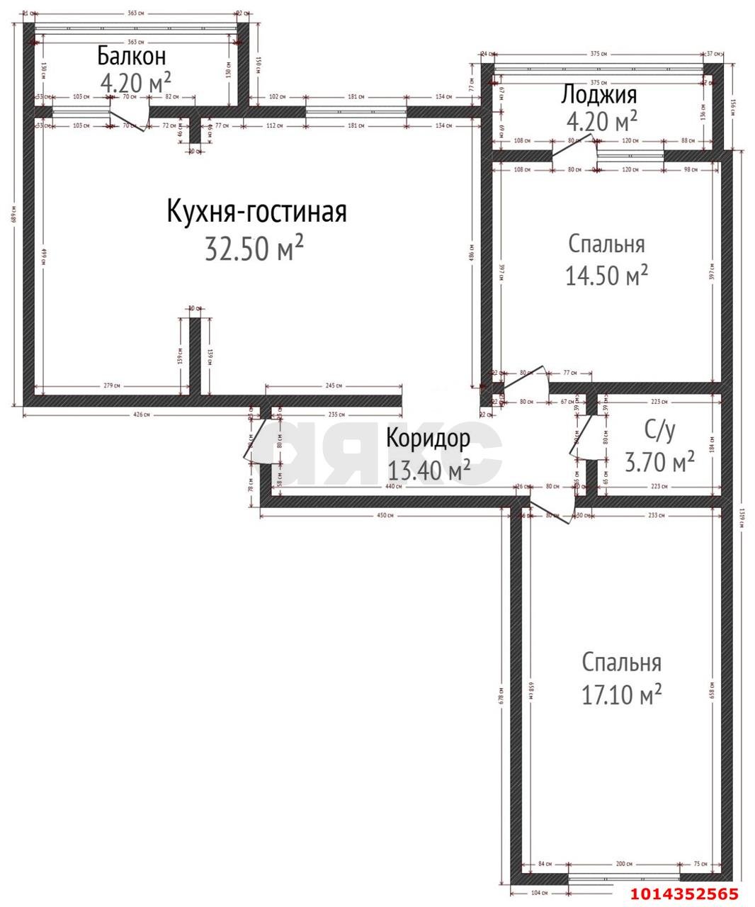 Фото №16: 3-комнатная квартира 84&nbsp;м², 4/9&nbsp;эт. - Краснодар, Прикубанский внутригородской округ, мкр. жилой комплекс Лиговский, ул. Героя Хабибуллина, 4