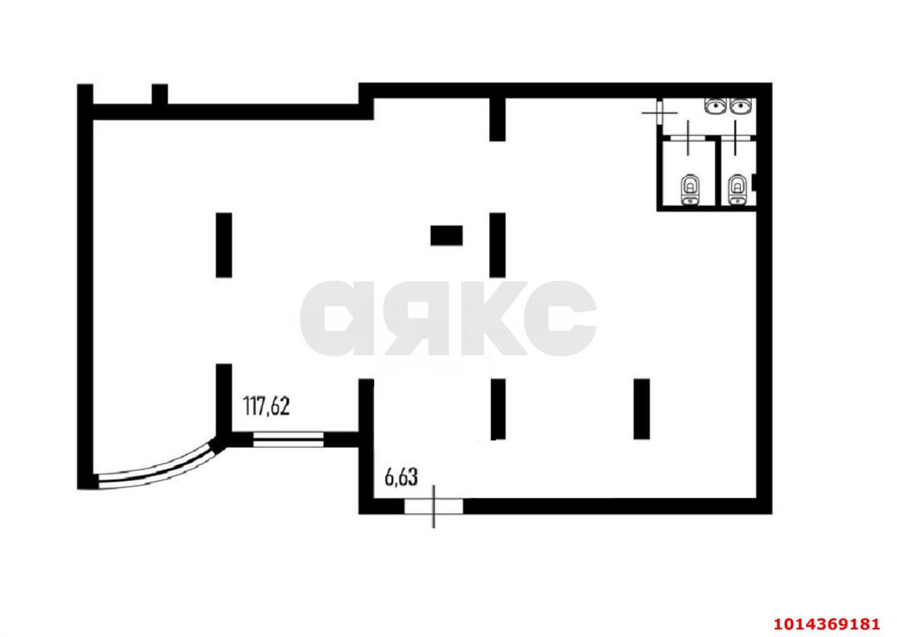 Фото №6: Торговое помещение 127&nbsp;м², 1/15&nbsp;эт. - Краснодар, Прикубанский внутригородской округ, Россинского, мкр. жилой комплекс Россинский Парк, ул. Командорская, 15