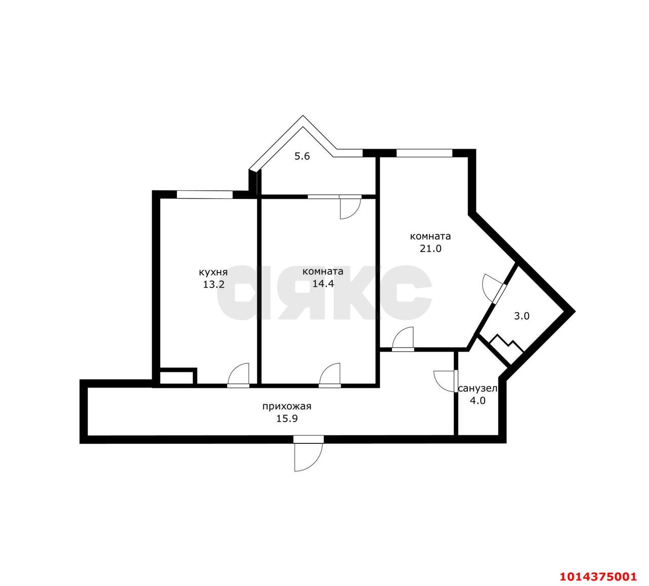 Фото №1: 2-комнатная квартира 80&nbsp;м², 9/12&nbsp;эт. - Краснодар, Прикубанский внутригородской округ, мкр. 2-я Площадка, ул. Ветеранов, 85к5