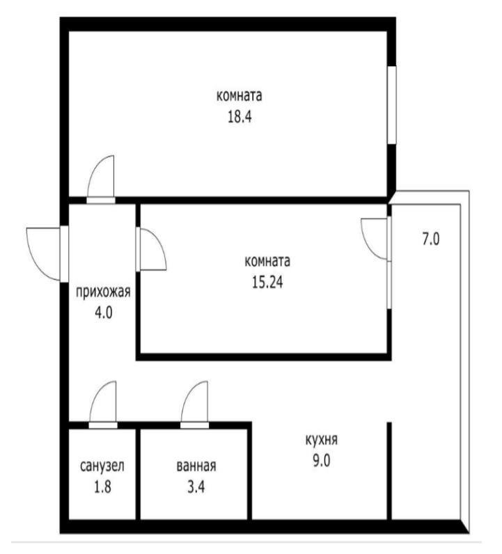 Фото №3: 2-комнатная квартира 54&nbsp;м², 4/10&nbsp;эт. - Краснодар, Прикубанский внутригородской округ, мкр. Славянский, ул. Красных Партизан, 79