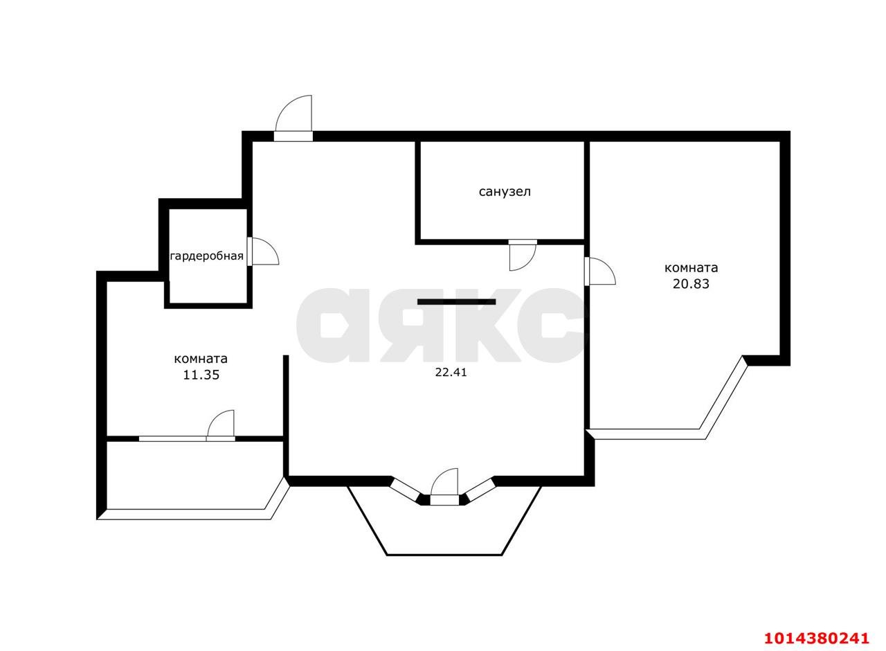 Фото №15: 2-комнатная квартира 79&nbsp;м², 2/9&nbsp;эт. - Краснодар, Прикубанский внутригородской округ, Солнечный, мкр. Фестивальный, ул. Яна Полуяна, 53
