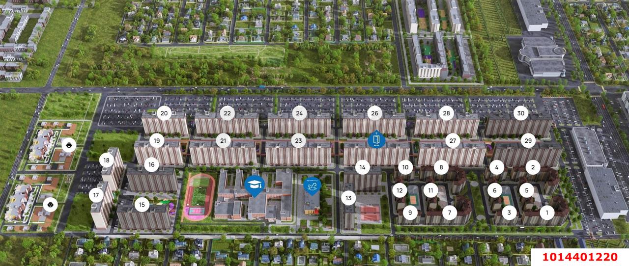 Фото №3: Торговое помещение 44&nbsp;м², 1/16&nbsp;эт. - Краснодар, Прикубанский внутригородской округ, мкр. жилой комплекс Дыхание, ул. Лётчика Позднякова, 2к25