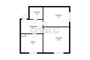 Фото №1: 2-комнатная квартира 47&nbsp;м², 1/4&nbsp;эт. - Адыгейск, ул. Эдепсукайская, 1/6