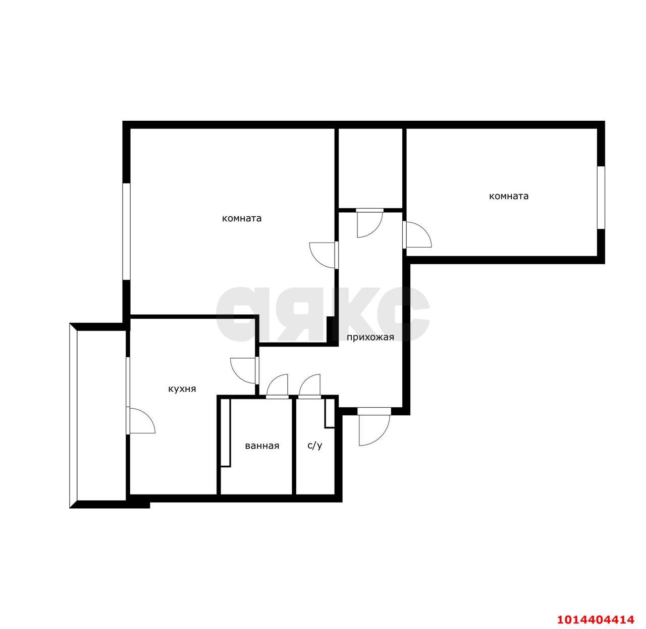 Фото №10: 2-комнатная квартира 61&nbsp;м², 2/7&nbsp;эт. - Краснодар, Прикубанский внутригородской округ, мкр. Краевая Клиническая Больница, ул. Восточно-Кругликовская, 94