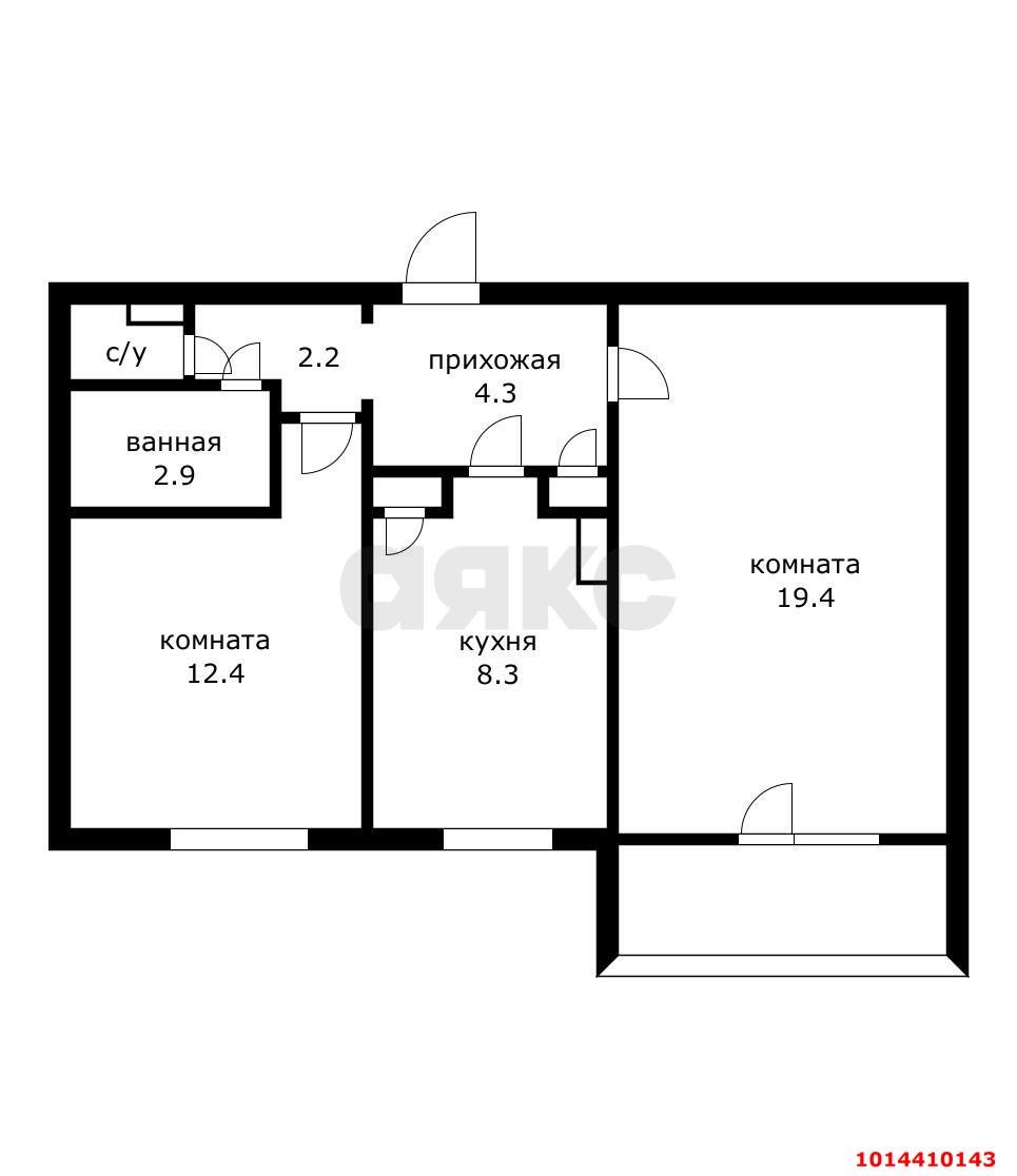 Фото №11: 2-комнатная квартира 54&nbsp;м², 6/9&nbsp;эт. - Краснодар, Карасунский внутригородской округ, мкр. Комсомольский, ул. Сормовская, 177