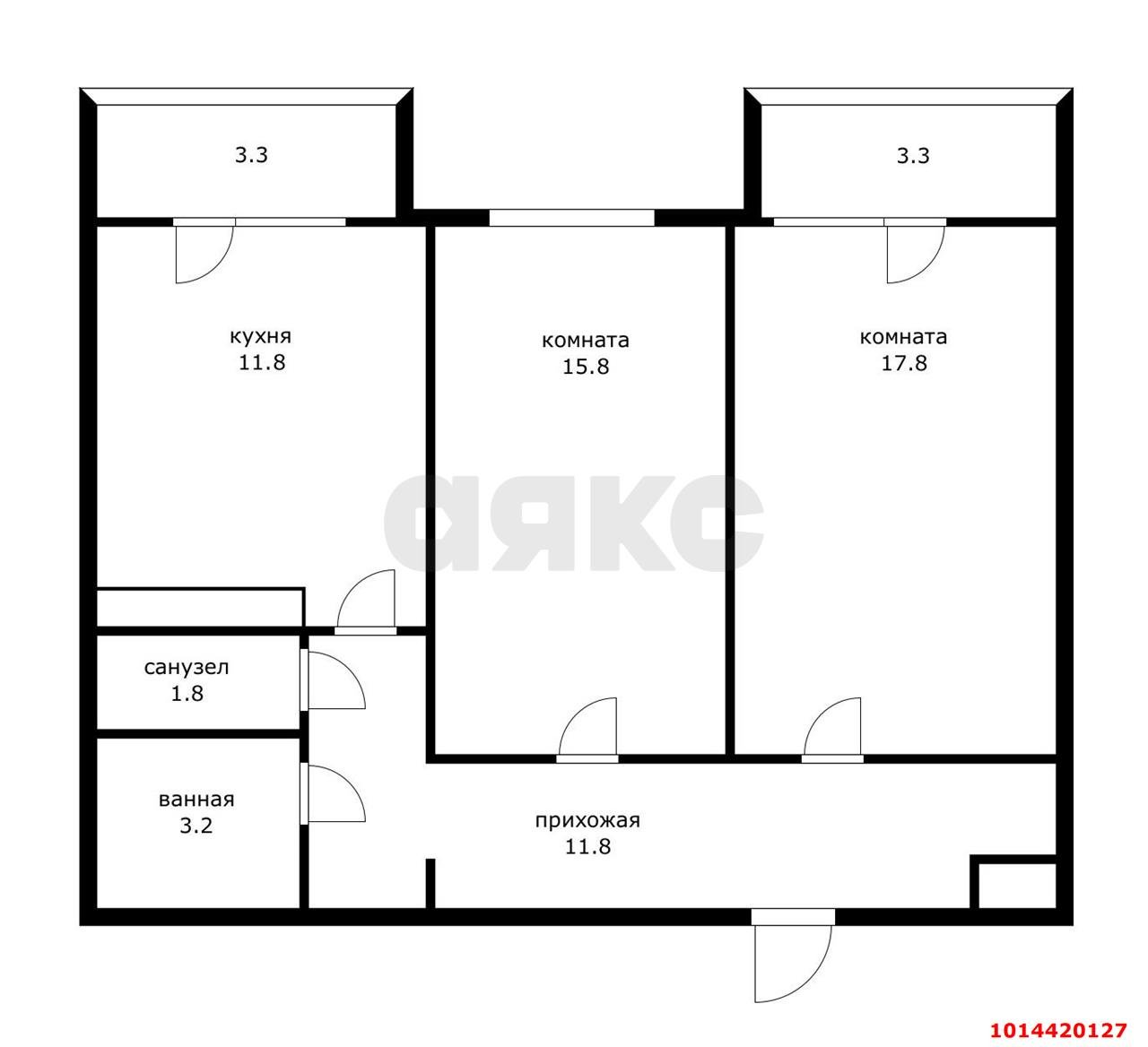 Фото №18: 2-комнатная квартира 68&nbsp;м², 12/18&nbsp;эт. - Краснодар, Карасунский внутригородской округ, Пашковский, Участок №24, мкр. жилой комплекс Гарант, ул. Трудовой Славы, 43