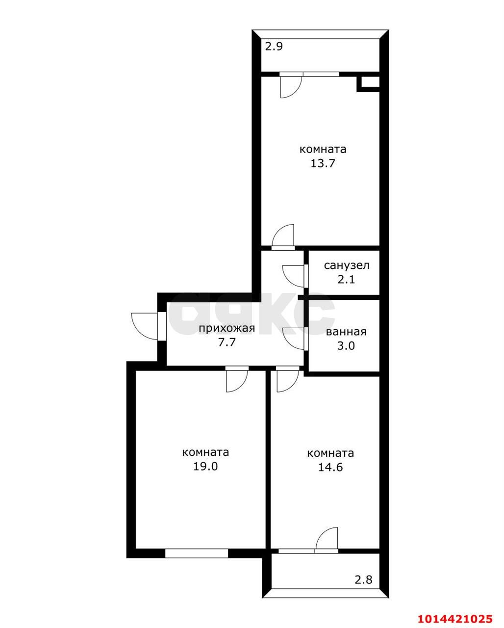 Фото №5: 2-комнатная квартира 61&nbsp;м², 3/4&nbsp;эт. - Адыгейск, пр-кт Ленина, 31