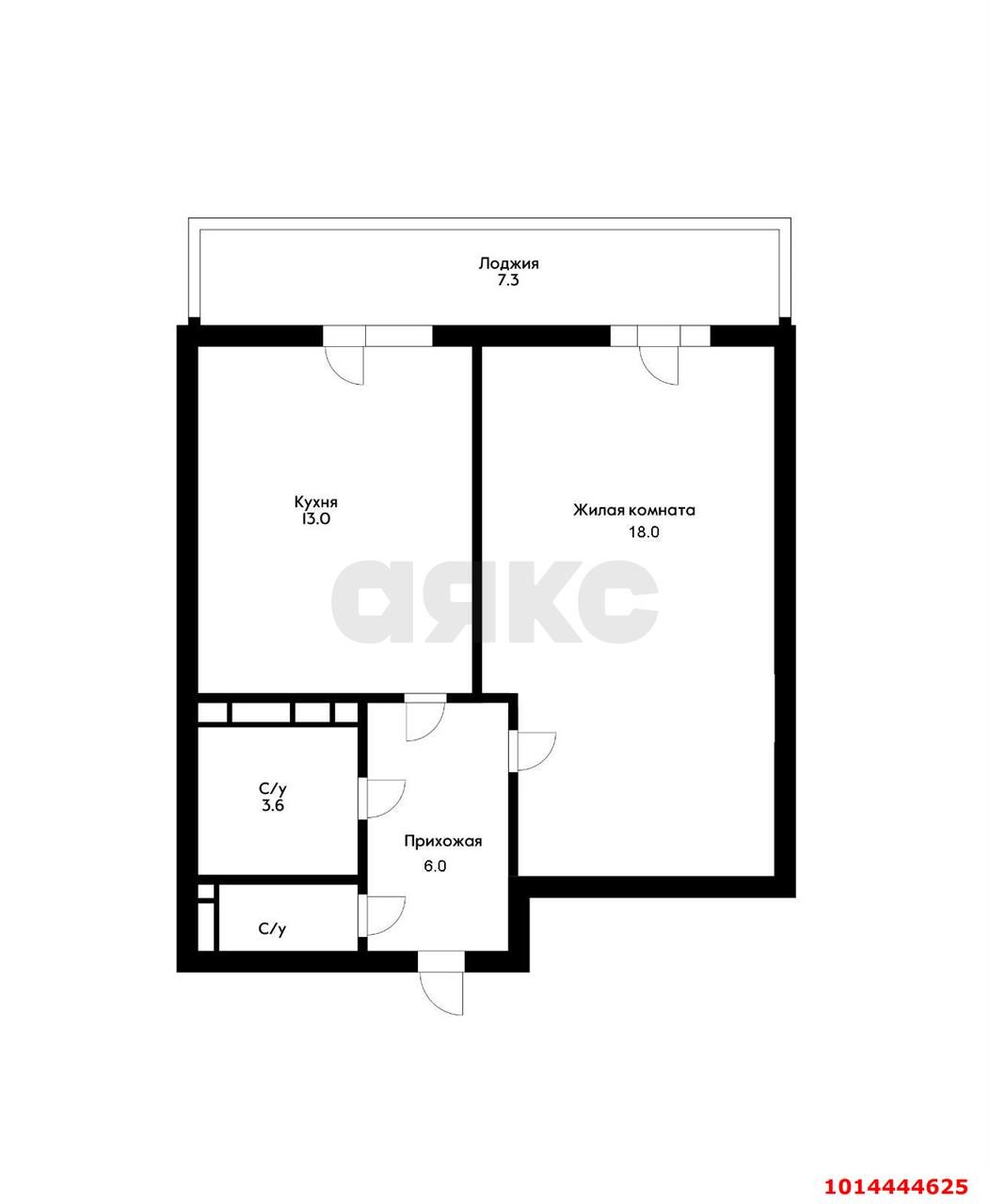 Фото №14: 1-комнатная квартира 51&nbsp;м², 6/21&nbsp;эт. - Краснодар, Центральный внутригородской округ, Дубинка, жилой комплекс Радонеж, мкр. Черёмушки, ул. Вишняковой, 1/23к2