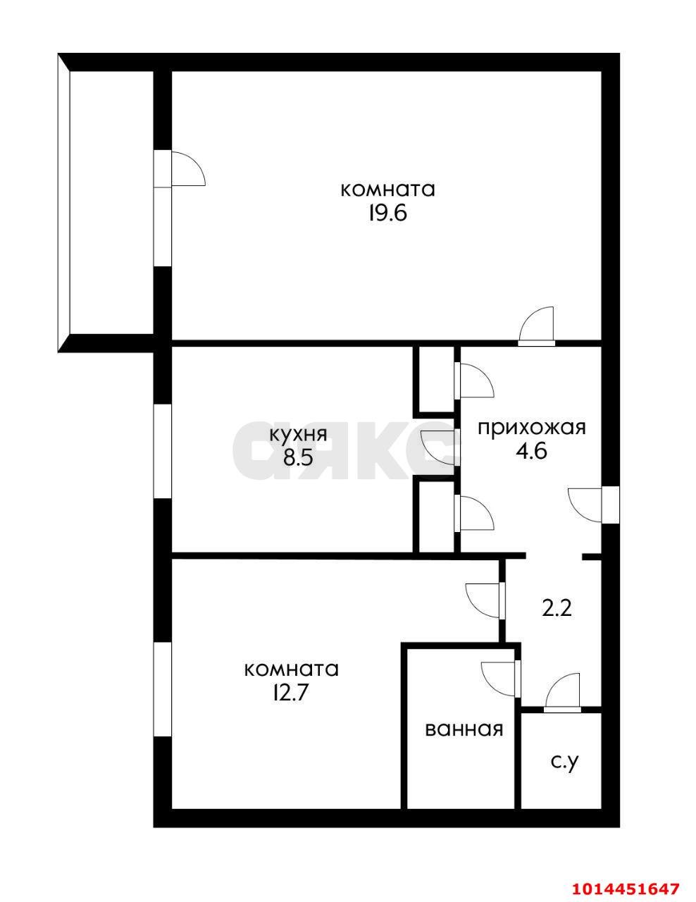 Фото №11: 2-комнатная квартира 52&nbsp;м², 9/9&nbsp;эт. - Краснодар, Карасунский внутригородской округ, мкр. Комсомольский, ул. Уральская, 160