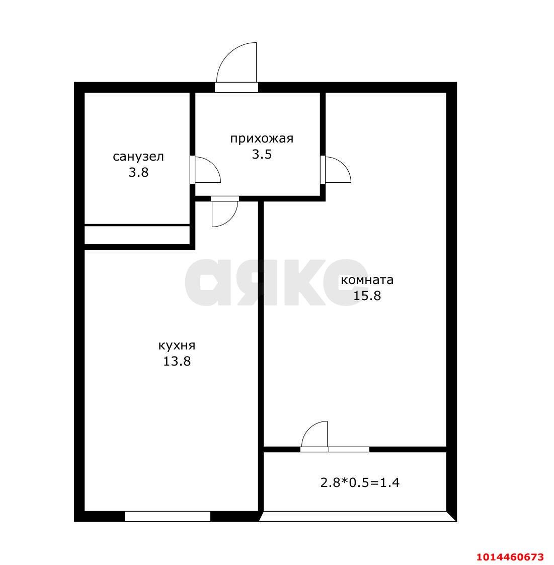 Фото №9: 1-комнатная квартира 41&nbsp;м², 3/5&nbsp;эт. - Краснодар, Прикубанский внутригородской округ, мкр. Фестивальный, ул. Круговая, 4/1