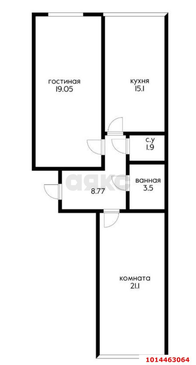 Фото №20: 2-комнатная квартира 58&nbsp;м², 4/16&nbsp;эт. - Краснодар, Прикубанский внутригородской округ, Россинского, мкр. жилой комплекс Видный, ул. Командорская, 3к1