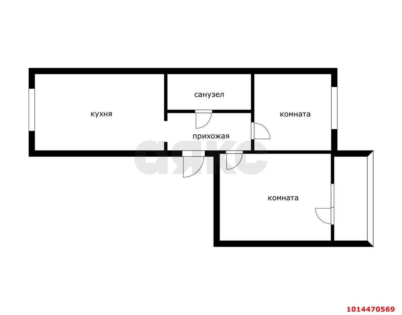 Фото №7: 2-комнатная квартира 50&nbsp;м², 9/9&nbsp;эт. - Новая Адыгея, мкр. жилой комплекс Мега, ул. Бжегокайская, 92