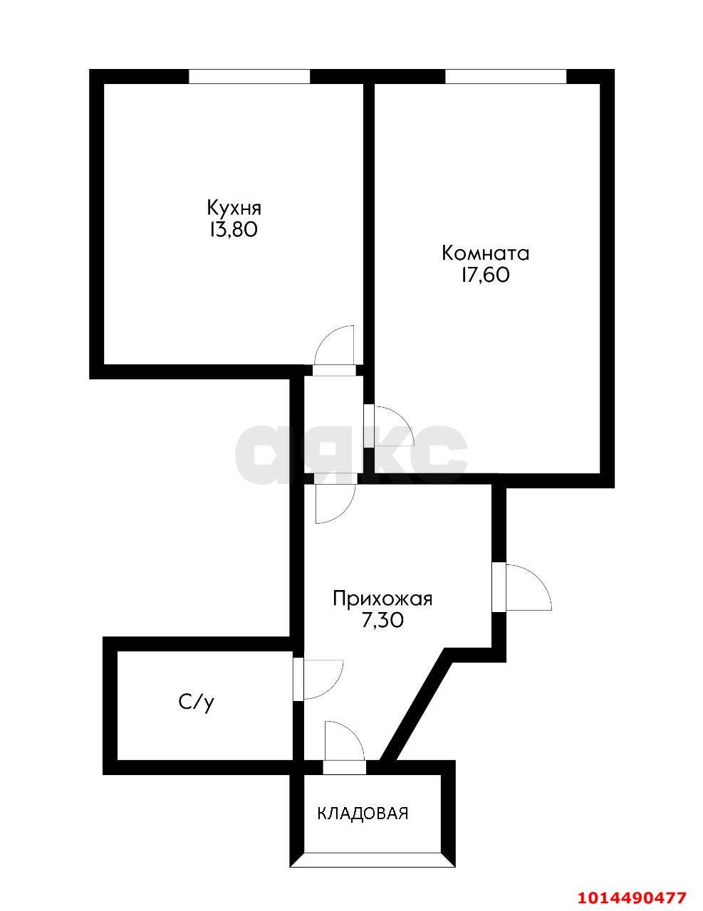 Фото №6: 1-комнатная квартира 45&nbsp;м², 1/9&nbsp;эт. - Краснодар, Карасунский внутригородской округ, мкр. Хлопчато-бумажный Комбинат, ул. Уральская, 81Б