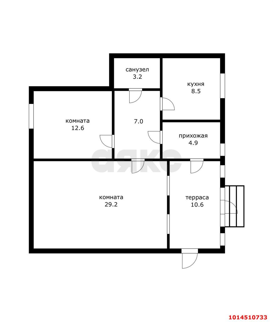 Фото №7: 2-комнатная квартира 70&nbsp;м², 1/1&nbsp;эт. - Краснодар, Западный внутригородской округ, мкр. Центральный, ул. Кирова, 66