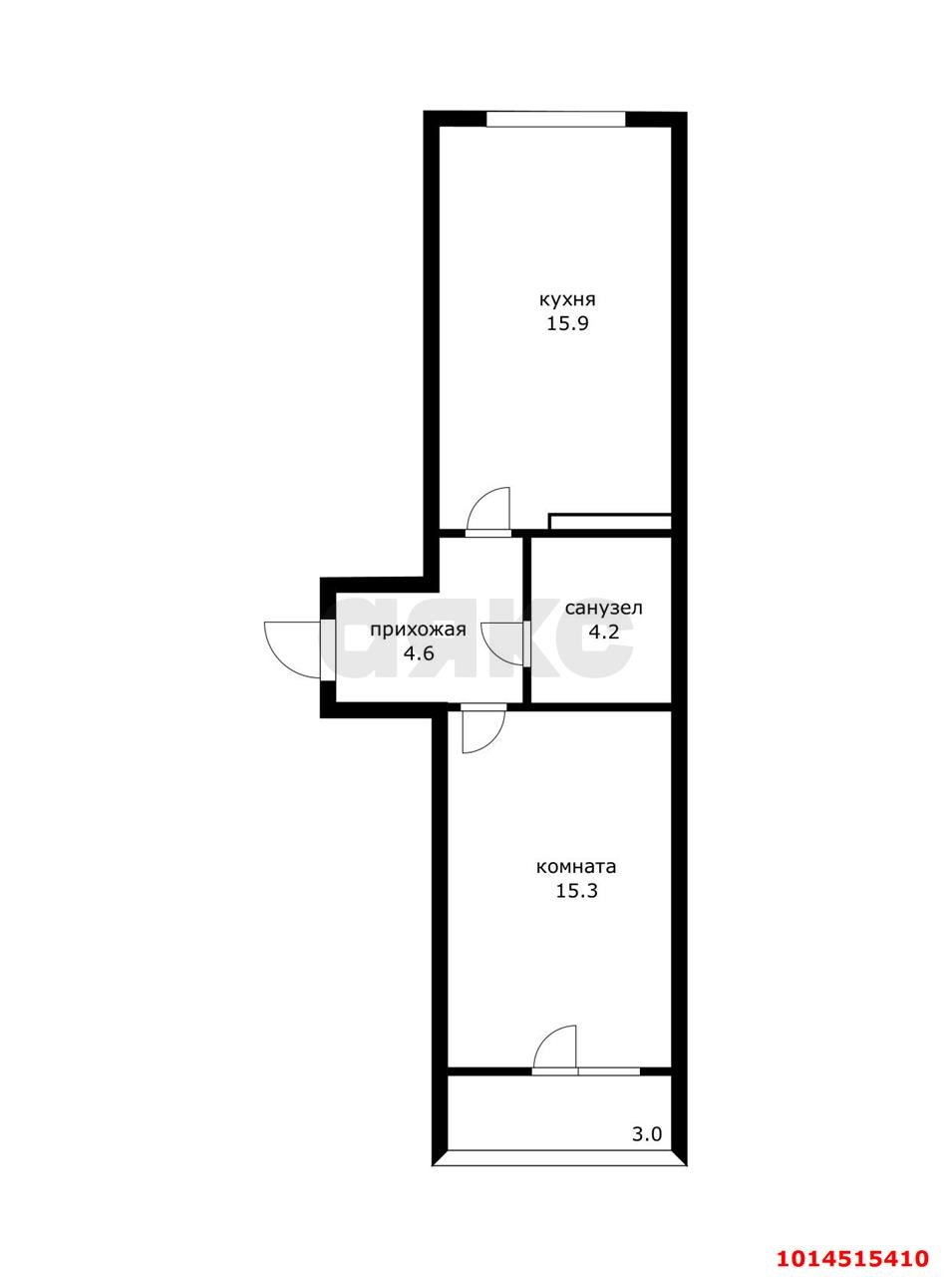Фото №1: 1-комнатная квартира 43&nbsp;м², 10/18&nbsp;эт. - Краснодар, Прикубанский внутригородской округ, мкр. жилой комплекс Архитектор, ул. Наставников, 12к1