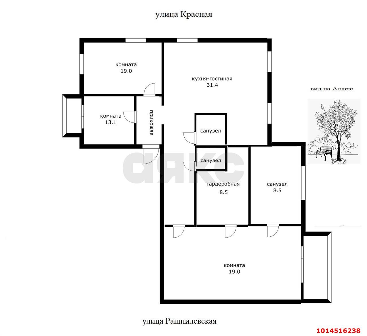 Фото №17: 3-комнатная квартира 120&nbsp;м², 3/5&nbsp;эт. - Краснодар, мкр. Западный внутригородской округ, ул. Рашпилевская, 132