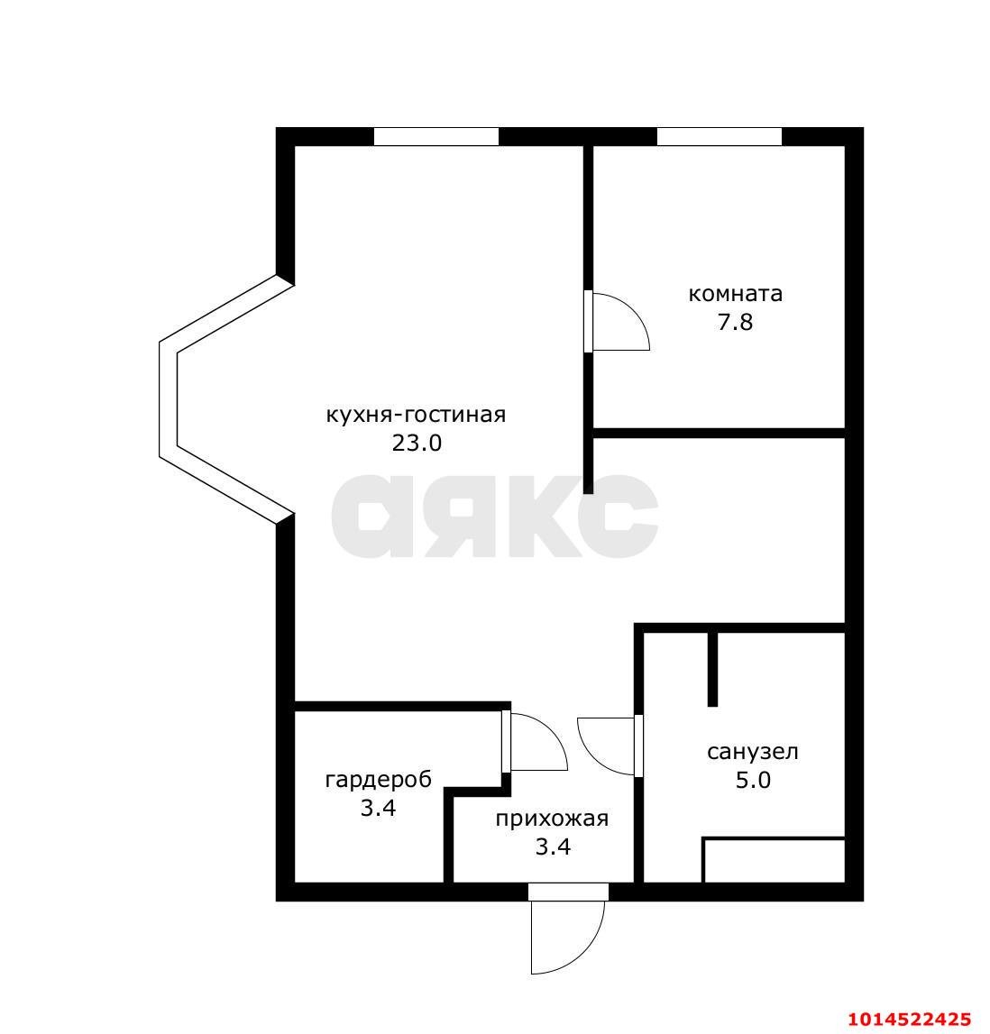 Фото №3: 1-комнатная квартира 40&nbsp;м², 16/25&nbsp;эт. - Краснодар, Прикубанский внутригородской округ, ЖК Кубанский, мкр. Завод Измерительных Приборов, ул. Зиповская, 34к2