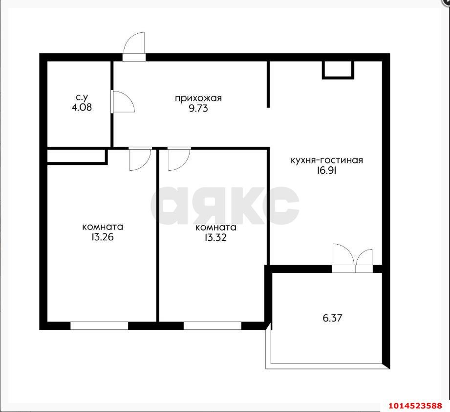Фото №8: 2-комнатная квартира 57&nbsp;м², 13/24&nbsp;эт. - Краснодар, Прикубанский внутригородской округ, мкр. Любимово, 2