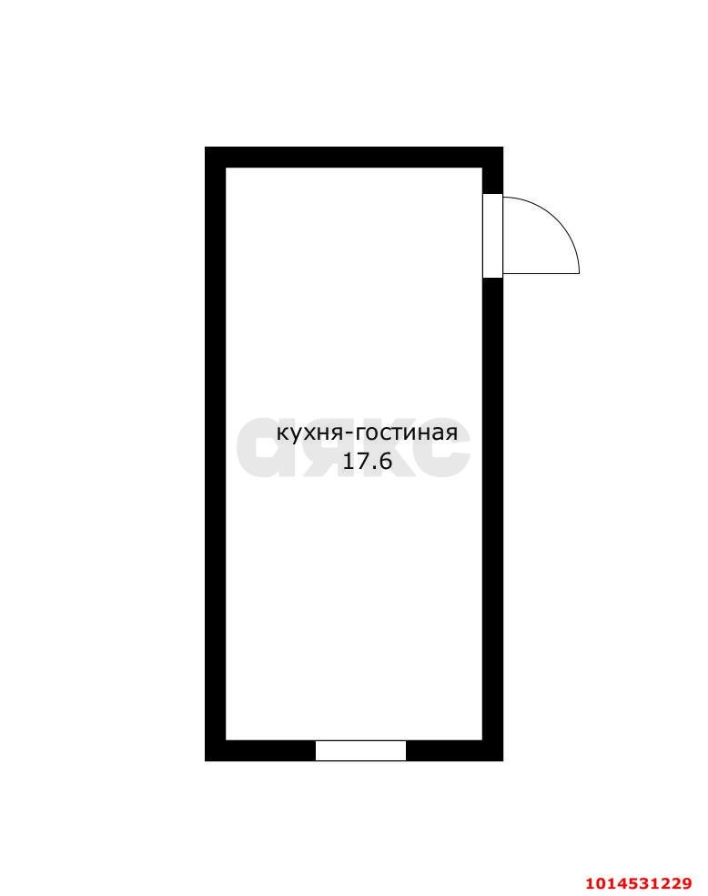 Фото №11: Студия 18&nbsp;м² - Краснодар, Прикубанский внутригородской округ, ЖК Культурный, мкр. Музыкальный, ул. имени Сергея Есенина, 82/4