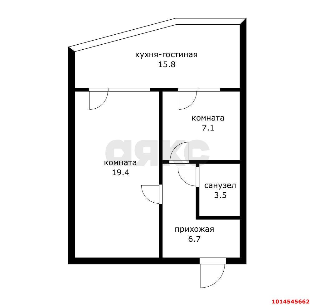Фото №8: 2-комнатная квартира 52&nbsp;м², 3/14&nbsp;эт. - Краснодар, Карасунский внутригородской округ, мкр. Комсомольский, ул. Тюляева, 7