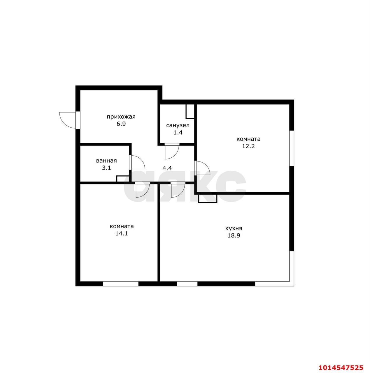 Фото №14: 2-комнатная квартира 61&nbsp;м², 3/16&nbsp;эт. - Краснодар, Прикубанский внутригородской округ, мкр. жилой комплекс Самолёт-6, ул. Ивана Беличенко, 92к2
