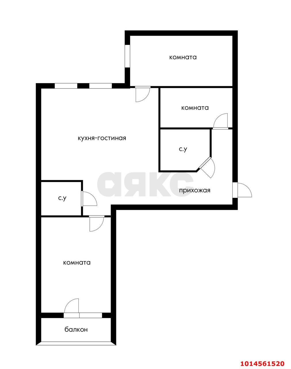 Фото №15: 3-комнатная квартира 92&nbsp;м², 2/16&nbsp;эт. - Краснодар, Прикубанский внутригородской округ, Панорама, мкр. ЖК Севастопольский, ул. имени Жлобы, 139