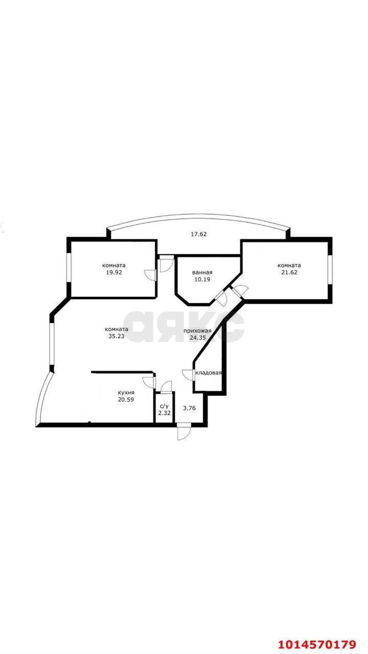 Фото №18: 3-комнатная квартира 170&nbsp;м², 9/11&nbsp;эт. - Краснодар, Западный внутригородской округ, Горгаз, мкр. Центральный, ул. Красина, 9/1