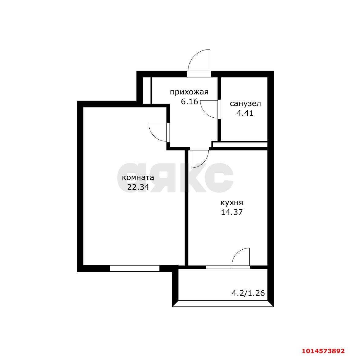 Фото №12: 1-комнатная квартира 51&nbsp;м², 3/19&nbsp;эт. - Краснодар, Западный внутригородской округ, ЖК Октябрьский, мкр. Центральный, ул. Октябрьская, 181/2к3