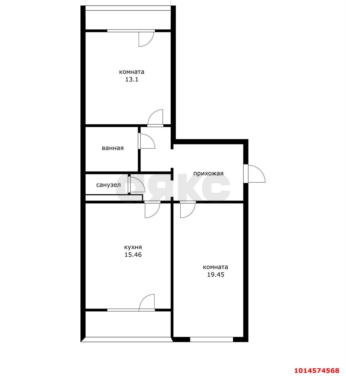 Фото №21: 2-комнатная квартира 71&nbsp;м², 14/14&nbsp;эт. - Краснодар, Прикубанский внутригородской округ, мкр. Фестивальный, ул. Совхозная, 20