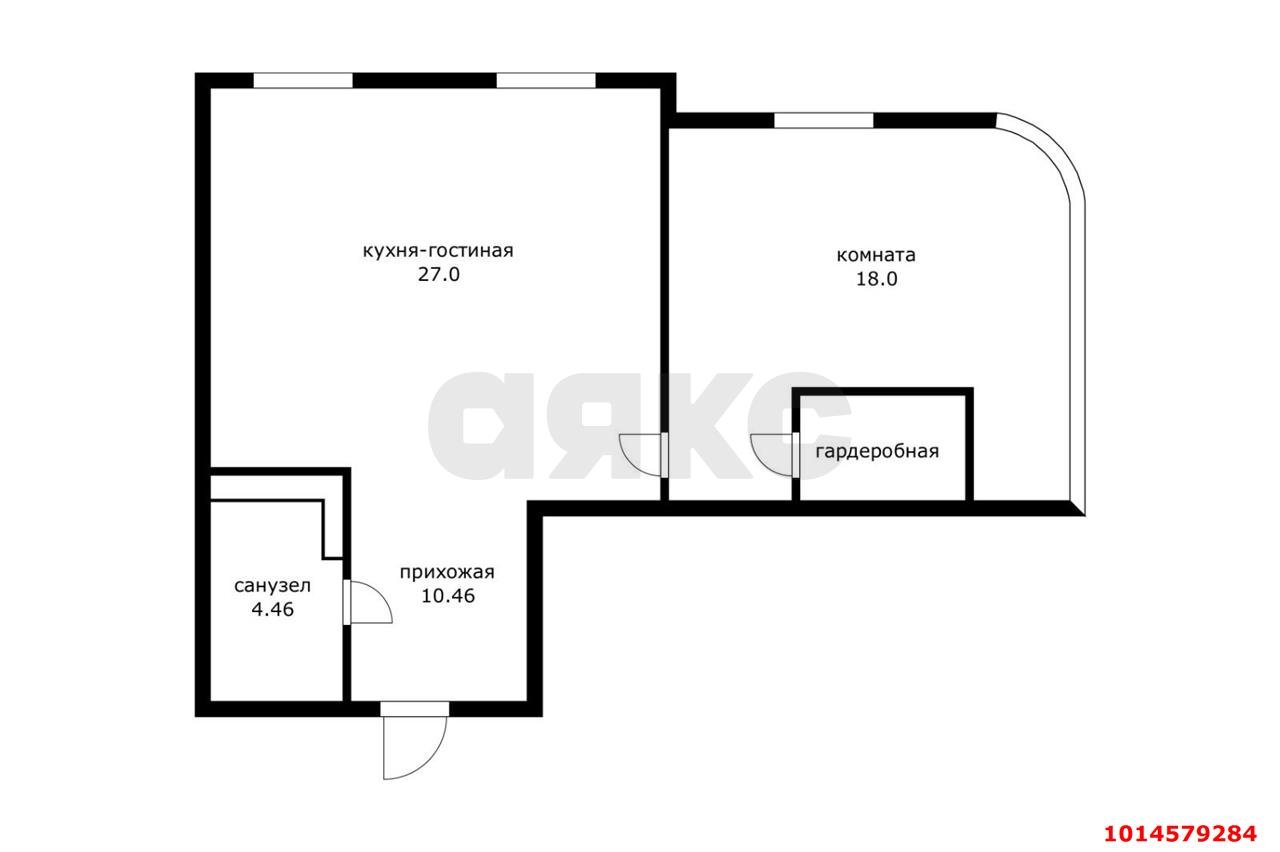 Фото №19: 2-комнатная квартира 70&nbsp;м², 15/24&nbsp;эт. - Краснодар, Кожзавод, ЖК Резиденция, мкр. Западный внутригородской округ, ул. Кожевенная, 22