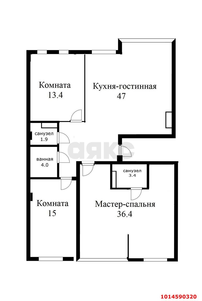 Фото №19: 3-комнатная квартира 121&nbsp;м², 4/4&nbsp;эт. - Краснодар, Прикубанский внутригородской округ, мкр. Фестивальный, ул. Круговая, 4/1