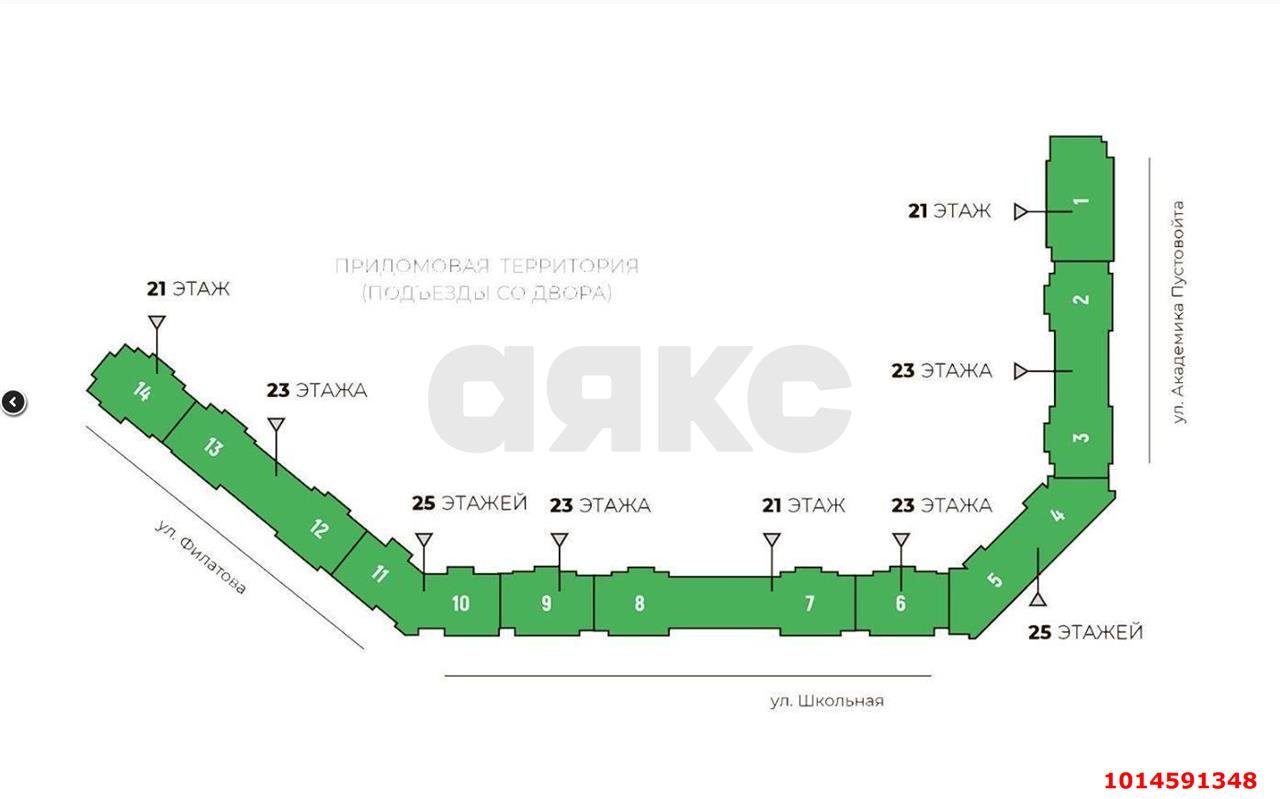 Фото №17: Студия 34&nbsp;м², 8/19&nbsp;эт. - Краснодар, Прикубанский внутригородской округ, Круглик, жилой комплекс Сердце, мкр. Школьный, ул. Школьная, 1