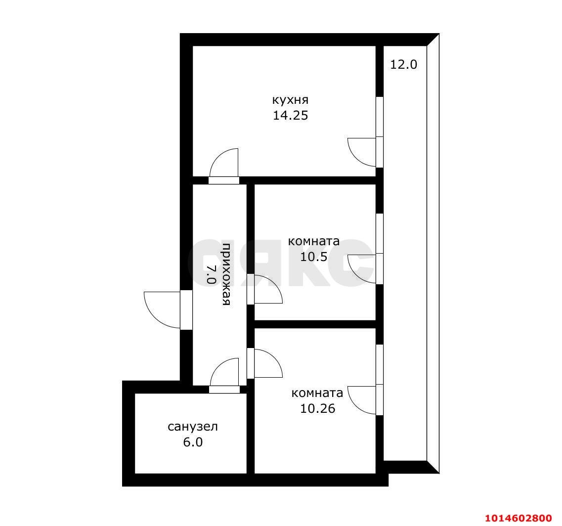 Фото №9: 2-комнатная квартира 51&nbsp;м², 4/6&nbsp;эт. - Новая Адыгея, мкр. ЖК Виноград 2, ул. Бжегокайская, 25/1к10