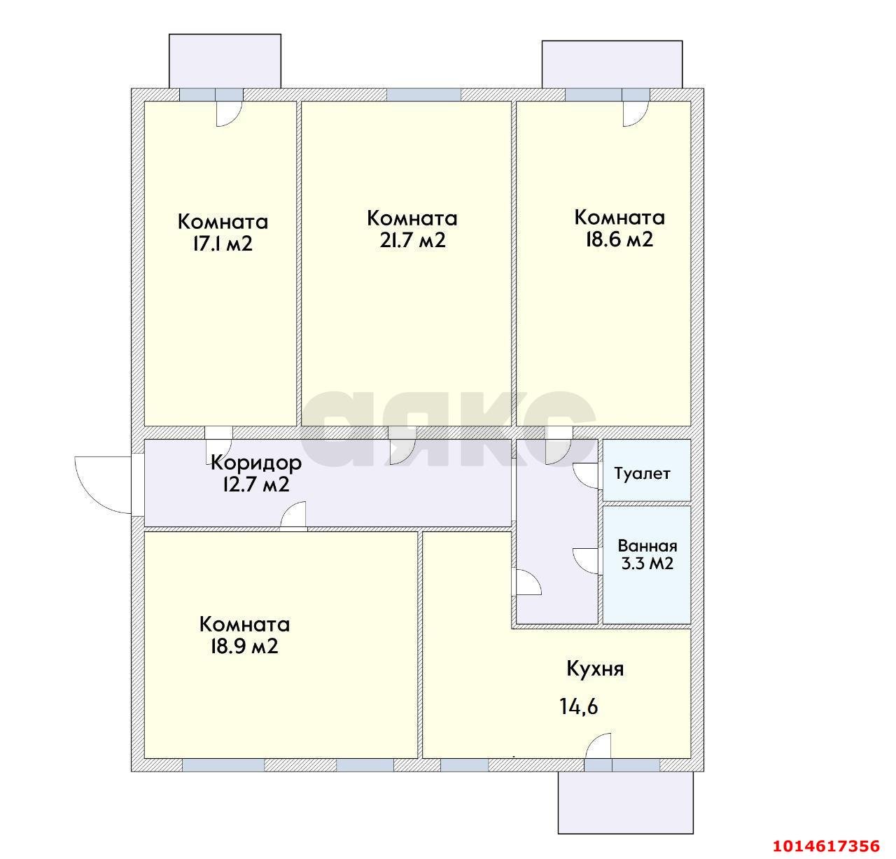 Фото №17: 4-комнатная квартира 120&nbsp;м², 4/4&nbsp;эт. - Краснодар, Прикубанский внутригородской округ, мкр. Авиагородок, ул. Авиагородок, 6